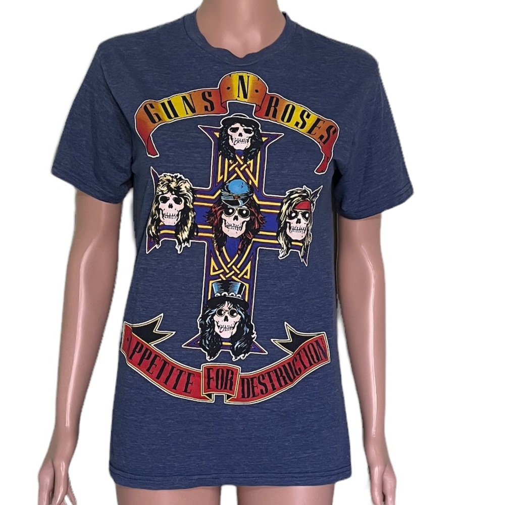 Guns-N-Roses Appetite For Destruction Graphic Short SleeveTee, Blue | S - Picture 8 of 12